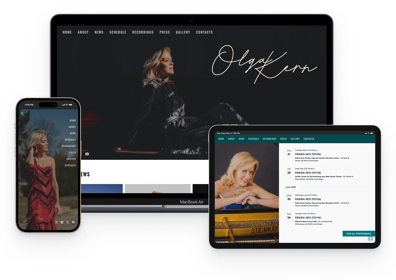 Olga Kern World-Class Pianist website preview